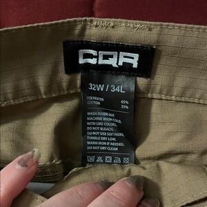CQR Men's Cargo Pants - Tan